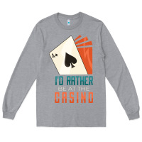 Heather Grey Casino Long Sleeve Tee - linhVisuals