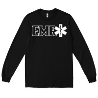 Black emr ambulance ems emt emergency medical responder t shirt Long Sleeve Tee - linhVisuals