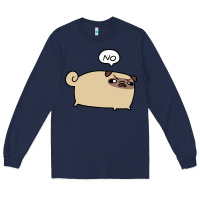 Navy no pug Long Sleeve Tee - linhVisuals