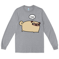 Heather Grey no pug Long Sleeve Tee - linhVisuals