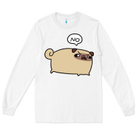 White no pug Long Sleeve Tee - linhVisuals