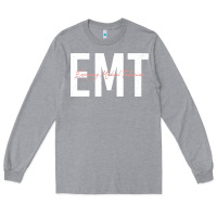Heather Grey emt emergency medical technician ems first responder medic sweatshirt Long Sleeve Tee - linhVisuals