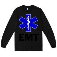 Black emt ems paramedic star of life caduceus t shirt Long Sleeve Tee - linhVisuals