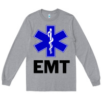 Heather Grey emt ems paramedic star of life caduceus t shirt Long Sleeve Tee - linhVisuals