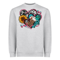 Heather Grey nurse hearts Heavyweight Sweatshirt - Jasminsmagicworld