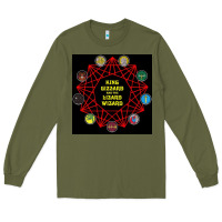Army Green king gizzard & the lizard wizard Long Sleeve Tee - linhVisuals