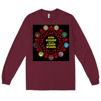 Burgundy king gizzard & the lizard wizard Long Sleeve Tee - linhVisuals