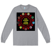 Heather Grey king gizzard & the lizard wizard Long Sleeve Tee - linhVisuals