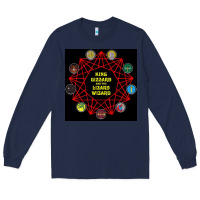 Navy king gizzard & the lizard wizard Long Sleeve Tee - linhVisuals