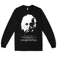 Black albert einstein quote1 Long Sleeve Tee - linhVisuals