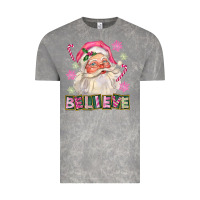 Cloud Rock Pink Believe Santa Christmas Vintage Tee - FaDigitalArtStudio