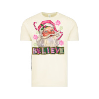 Vintage Arctic Pink Believe Santa Christmas Vintage Tee - FaDigitalArtStudio