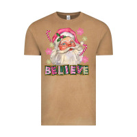 Vintage Camel Pink Believe Santa Christmas Vintage Tee - FaDigitalArtStudio