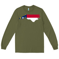 Army Green flag north carolina tshirt Long Sleeve Tee - linhVisuals