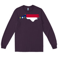 Plum flag north carolina tshirt Long Sleeve Tee - linhVisuals