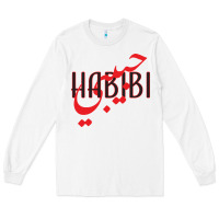 White yallah habibi Long Sleeve Tee - linhVisuals