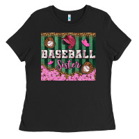 Black baseball sister tumbler Ladies Tee - BundleAndBundleShop