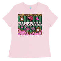 Bubblegum Pink baseball sister tumbler Ladies Tee - BundleAndBundleShop