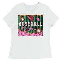 White baseball sister tumbler Ladies Tee - BundleAndBundleShop