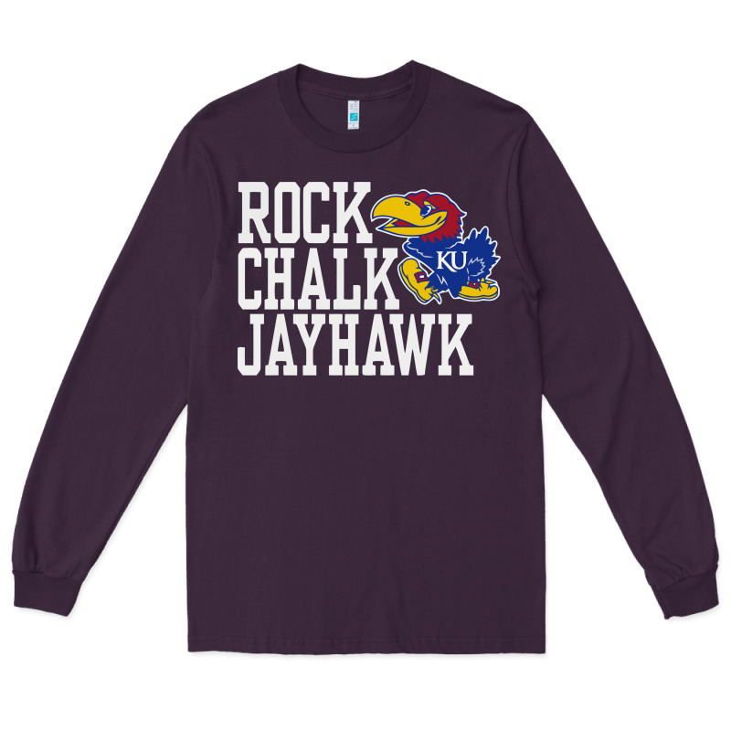 Rock Chalk Jayhawk Ku Tshirt Long Sleeve Tee by linhVisuals | Teevron