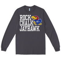 Smoke rock chalk jayhawk ku tshirt Long Sleeve Tee - linhVisuals