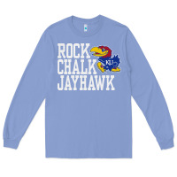 Colony Blue rock chalk jayhawk ku tshirt Long Sleeve Tee - linhVisuals