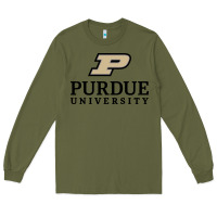 Army Green Purdue University, Apparel Long Sleeve Tee - linhVisuals