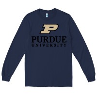 Navy Purdue University, Apparel Long Sleeve Tee - linhVisuals
