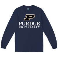 Navy Purdue University, Apparel Long Sleeve Tee - linhVisuals