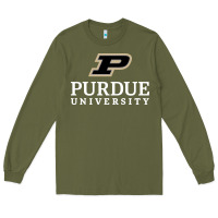 Army Green Purdue University, Apparel Long Sleeve Tee - linhVisuals