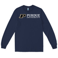 Navy Purdue University, Apparel Long Sleeve Tee - linhVisuals