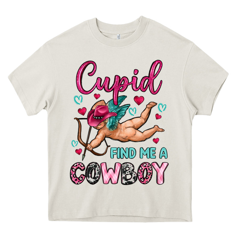 Cupid Find Me A Cowboy Heavy Core Tee by OliviaCreatesArt | Teevron