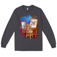 Smoke french bulldog painting bulldog artist art animals graphic long sleeve Long Sleeve Tee - linhVisuals