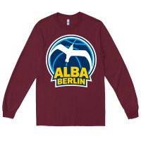 Burgundy berlin albatrosse #ffce00 alba berlin, berlin, germany,  bg charlotten Long Sleeve Tee - linhVisuals