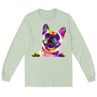 Matcha frenchie french bulldog pop art portrait bouledogue t shirt Long Sleeve Tee - linhVisuals