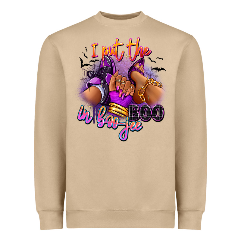 I Put The Boo In Boo-jee Sneaker And Heel Heavyweight Sweatshirt by RanaPortraitStore | Teevron