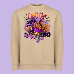 I Put The Boo In Boo-jee Sneaker And Heel Heavyweight Sweatshirt Designed By Ranaportraitstore