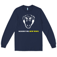 Navy Against Me! Long Sleeve Tee - linhVisuals