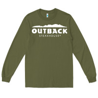Army Green Outback Steakhouse Long Sleeve Tee - linhVisuals