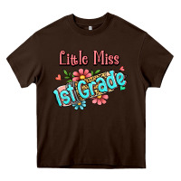 Chocolate Brown little miss first grade Heavy Core Tee - Jasminsmagicworld