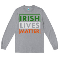 Heather Grey irish lives matter Long Sleeve Tee - linhVisuals