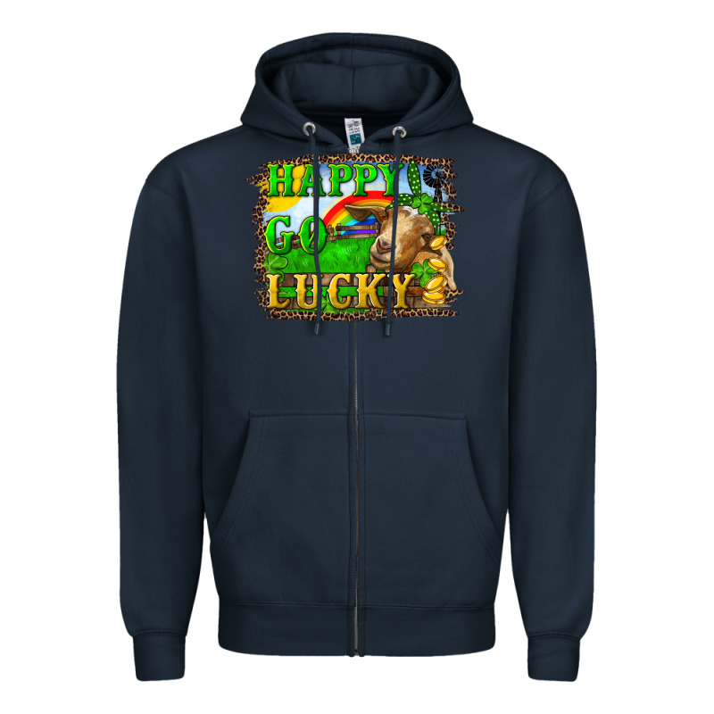 Happy Go Lucky Goat Zipper Hoodie by RanaPortraitStore | Teevron