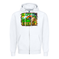 White happy go lucky goat Zipper Hoodie - RanaPortraitStore