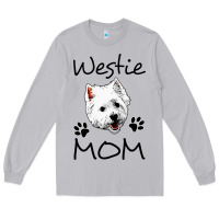 Moon Dust westie mom dog mama west highland terrier dog Long Sleeve Tee - linhVisuals