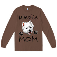 Chestnut westie mom dog mama west highland terrier dog Long Sleeve Tee - linhVisuals