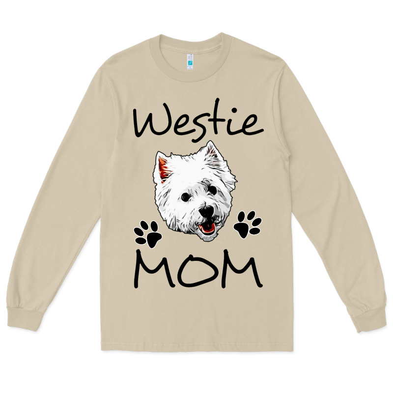 Westie Mom Dog Mama West Highland Terrier Dog Long Sleeve Tee by linhVisuals | Teevron