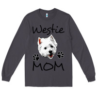 Smoke westie mom dog mama west highland terrier dog Long Sleeve Tee - linhVisuals