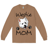 Toasted Coconut westie mom dog mama west highland terrier dog Long Sleeve Tee - linhVisuals