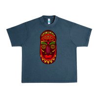 Midnight Navy african masks 3 Urban Heavy Tee - BundleAndBundleShop