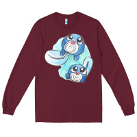 Burgundy poliwag watercolor Long Sleeve Tee - linhVisuals